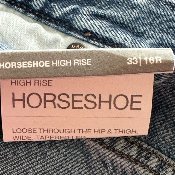 Gap| High Rise UltraSoft Horseshoe Jeans| Size 33/16 NWT - Picture 7 of 13